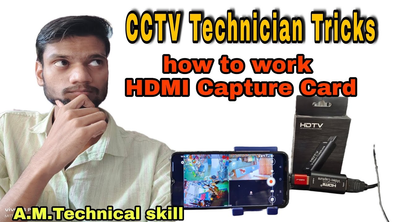 How to connect #hdmi capture Card with mobile 📱amazing tricks for CCTV Technician😍#cctv #technology