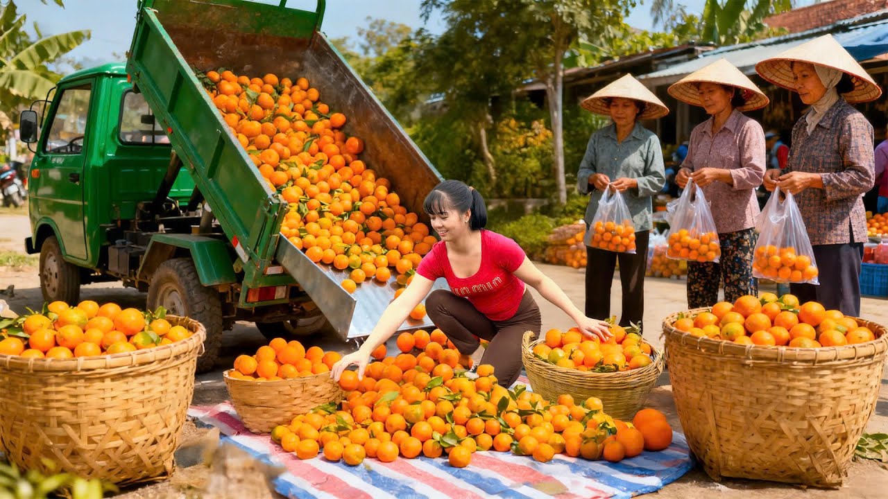 Watch a Massive Sweet Orange Harvest - Farm Life Adventure