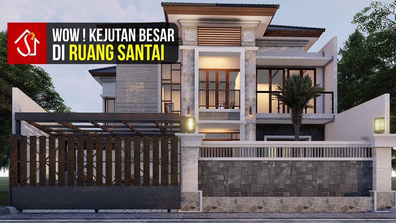 Mengintip Pesona Desain Rumah Tropis Modern 2 Lantai 4 Kamar di Lahan 13 x 17 m