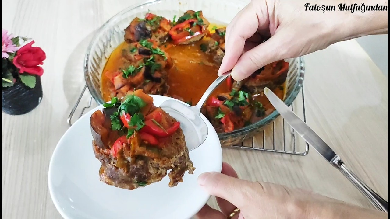 KIYMADAN SEBZELİ ROSTO Lezzetli fırın yemeği arayanlara gelsin #yemektarifleri #tarif #food #recipe