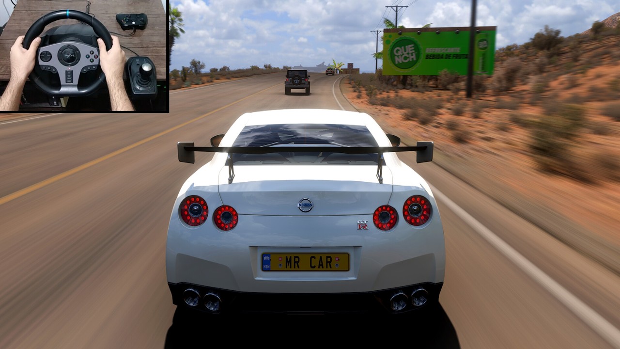 Nissan GTR R35 - Forza Horizon 5 | Pxn V9 Steering Wheel