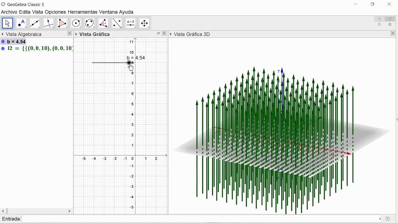 Representar líneas de campo en Geogebra I