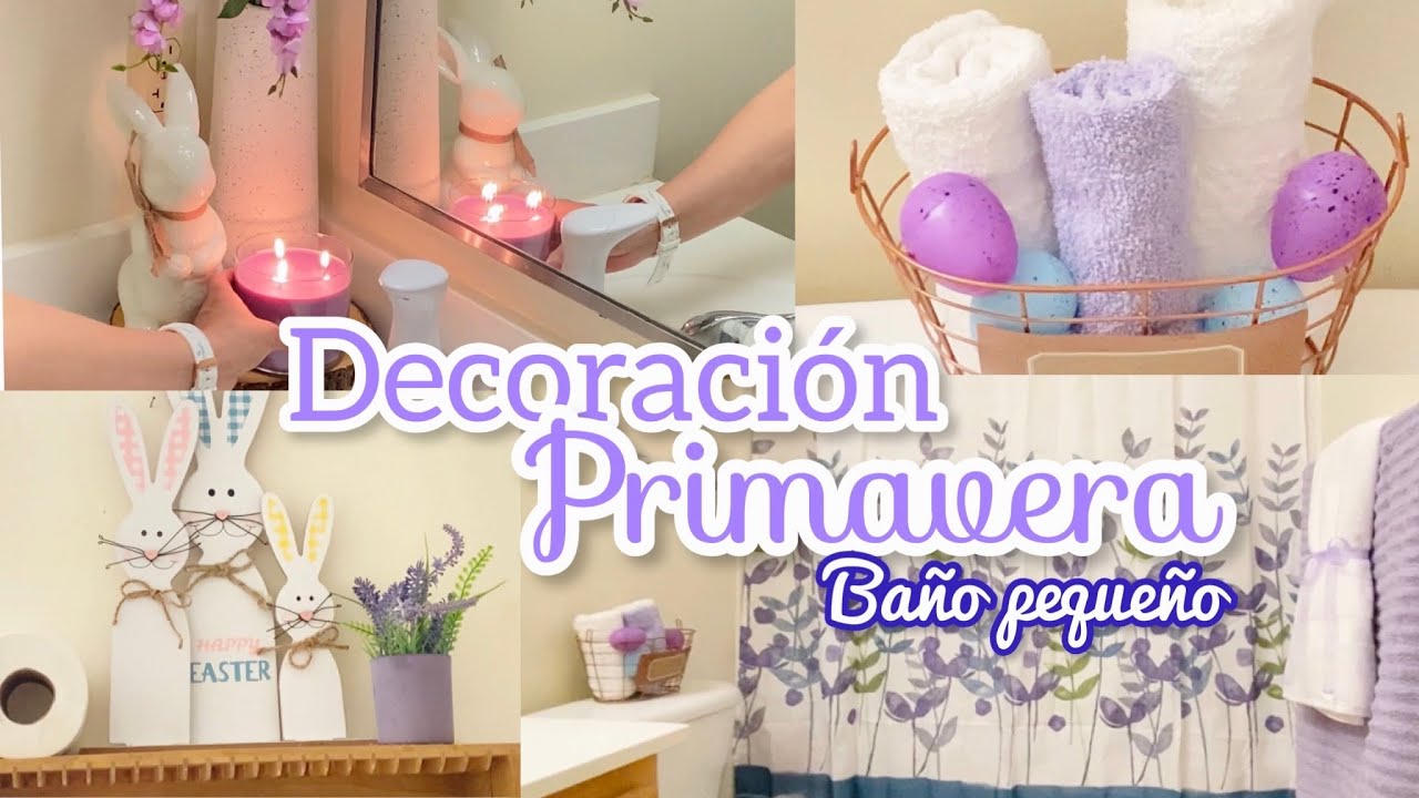 IDEAS para DECORAR en PRIMAVERA🌷/ COMO decorar BAÑO PEQUEÑO/ SPRING bathroom decor IDEAS 2022