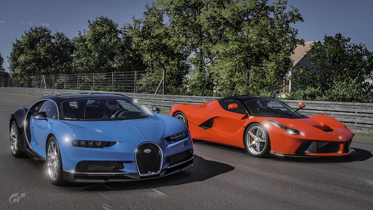 Gran Turismo 7 Drag race: Bugatti Chiron vs Ferrari LaFerrari