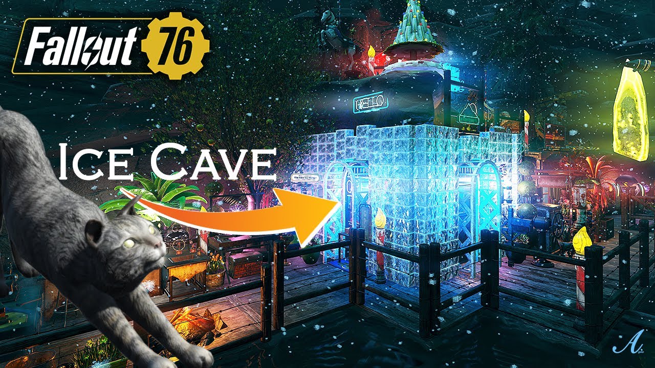 Fallout 76 - Ice Cave camp build w/ Cat & tutorial