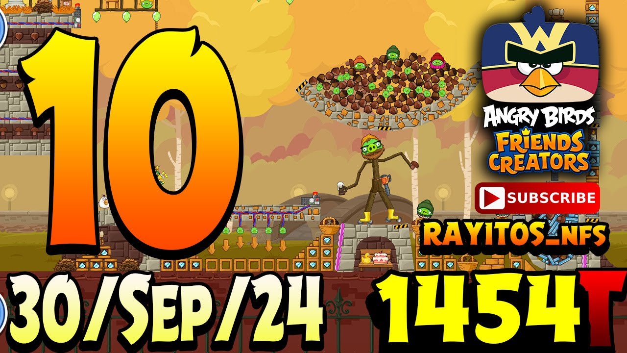 Angry Birds Friends Level 10 Tournament 1454 Highscore  POWER-UP walkthrough