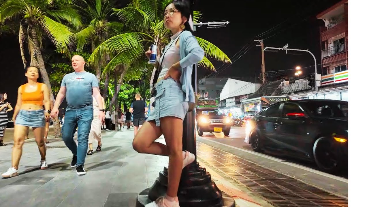 🇹🇭 [4K] Beach Road so many ladies - Pattaya Thailand May 2025