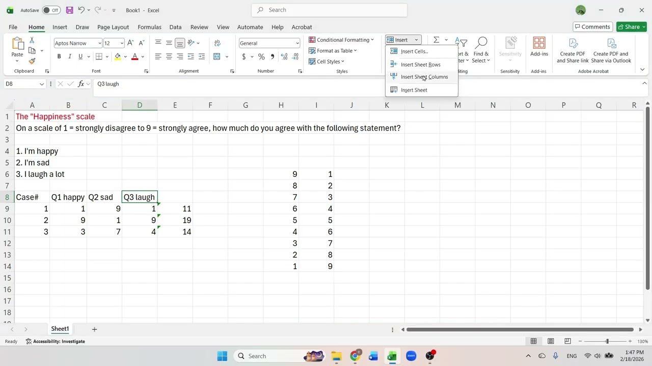 Recode reverse item on Excel