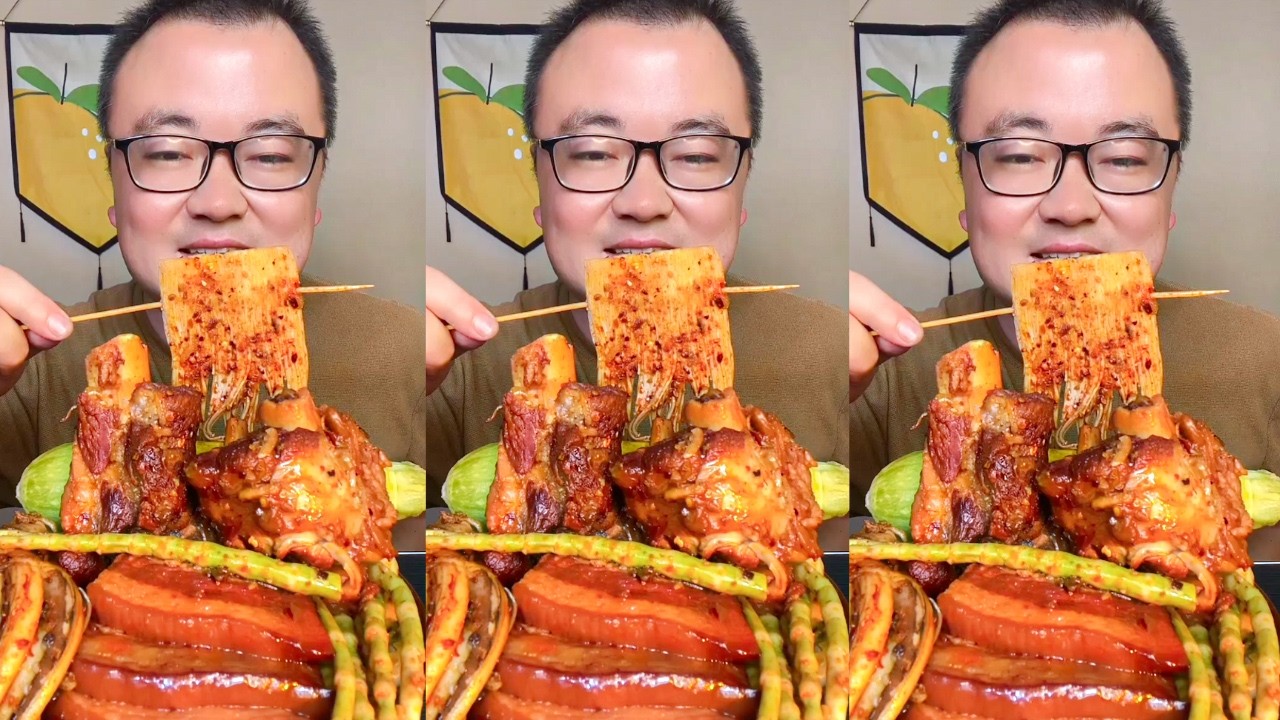 Rural ASMR Feast 🍖 Braised Pork & Pork Bone | Spicy Noodles & Sichuan Chicken