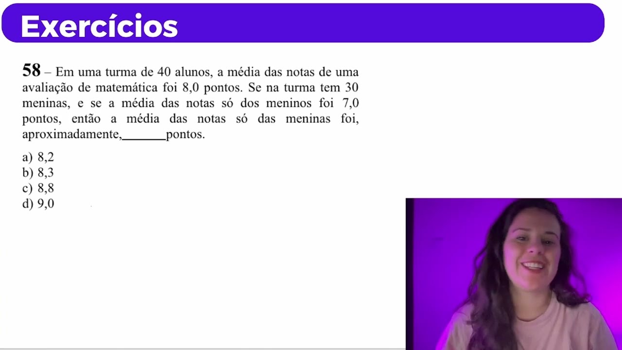 EEAR 2024.1 | Em uma turma de 40 alunos, a média das notas