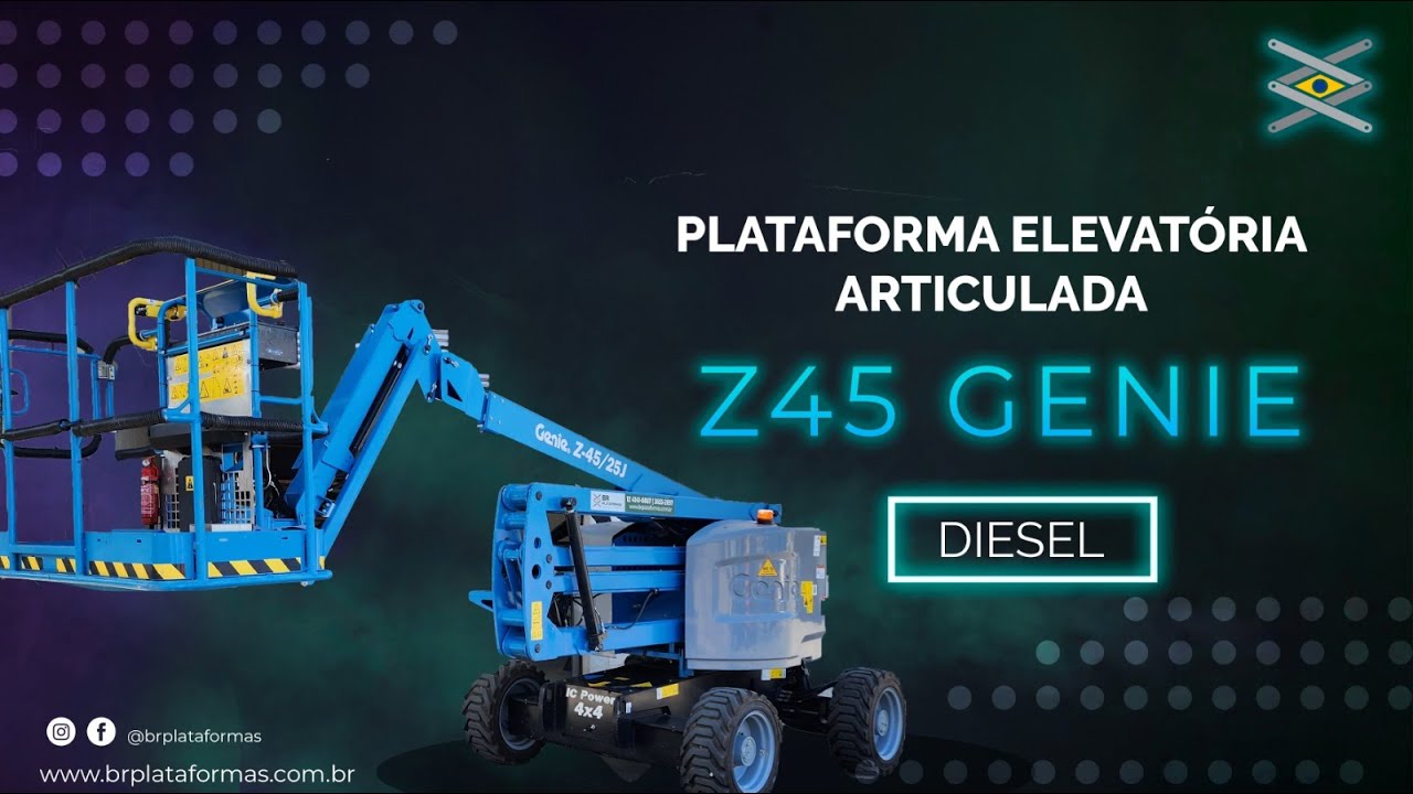 PLATAFORMA ELEVATORIA ARTICULADA GENIE Z45/25j  - BR PLATAFORMAS