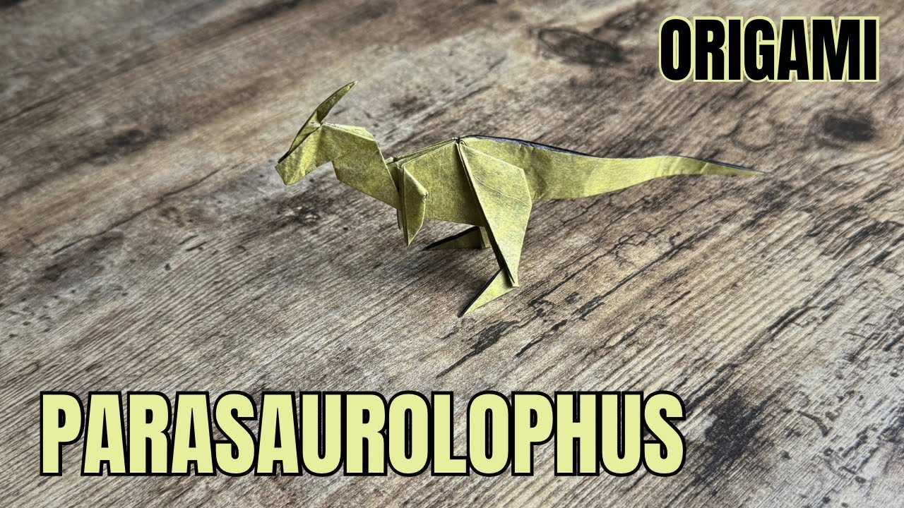 Origami Parasaurolophus Dinosaur Tutorial | How to Make Origami Dinosaur Parasaurolophus Easy