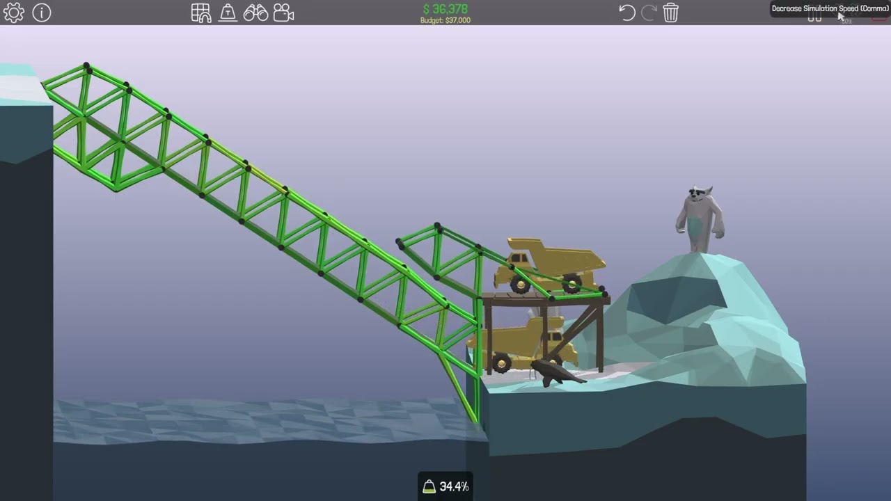 Die Laster müssen rauf und runter! Poly Bridge #31