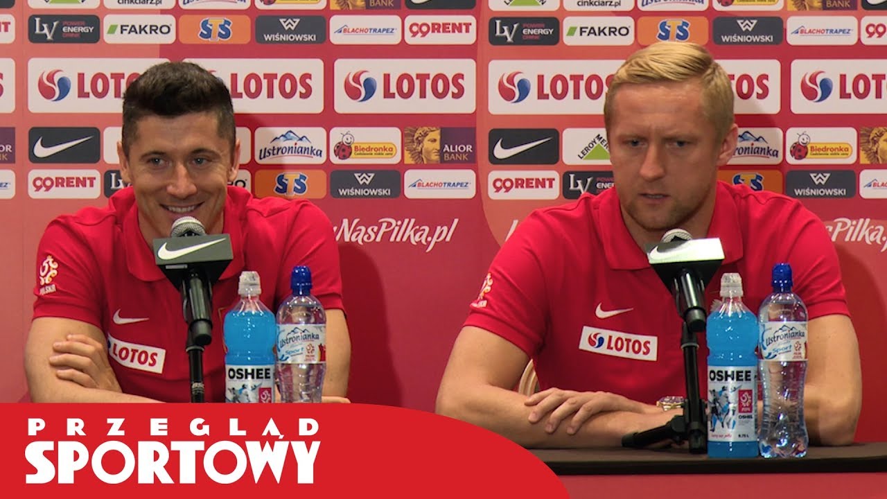 Robert Lewandowski i Kamil Glik przed Armenia - Polska