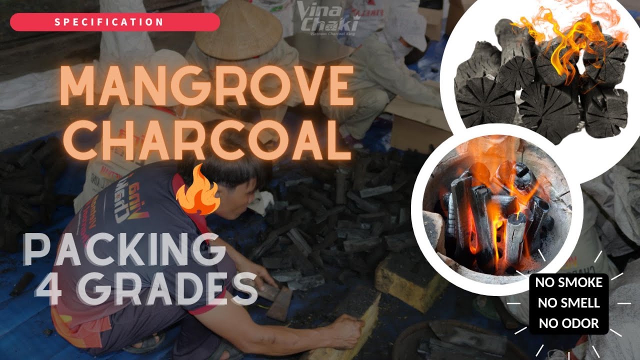 BEST HARDWOOD CHARCOAL فحم شواء | MANGROVE CHARCOAL FROM VIETNAM| LAST UP TO 6 HOURS