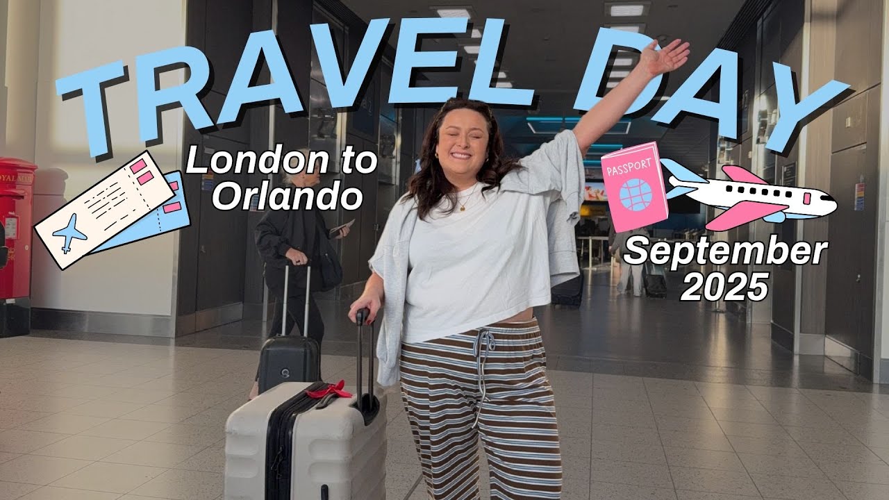 FLY TO FLORIDA WITH ME ✈️✨ London to Orlando travel day, hotel room tour and Disney Halloween Party!
