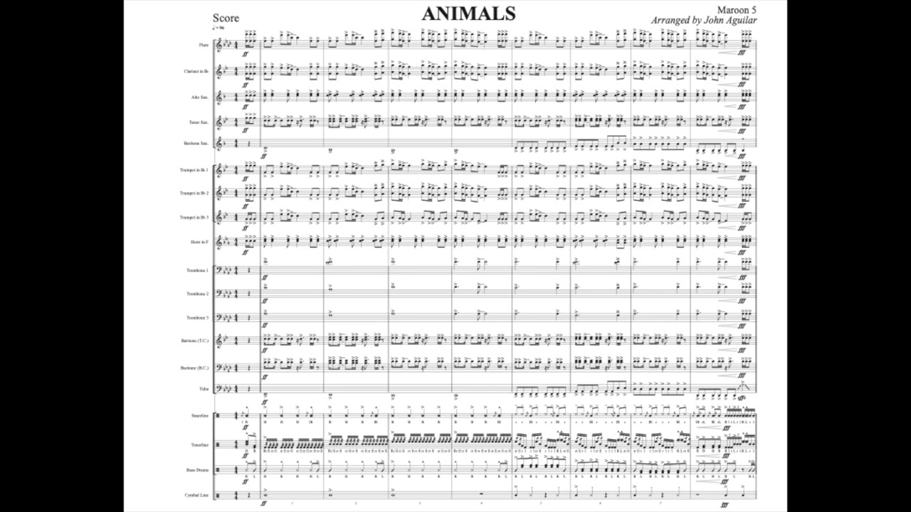 Animals - Maroon 5 | Marching Band Arrangement by John Aguilar