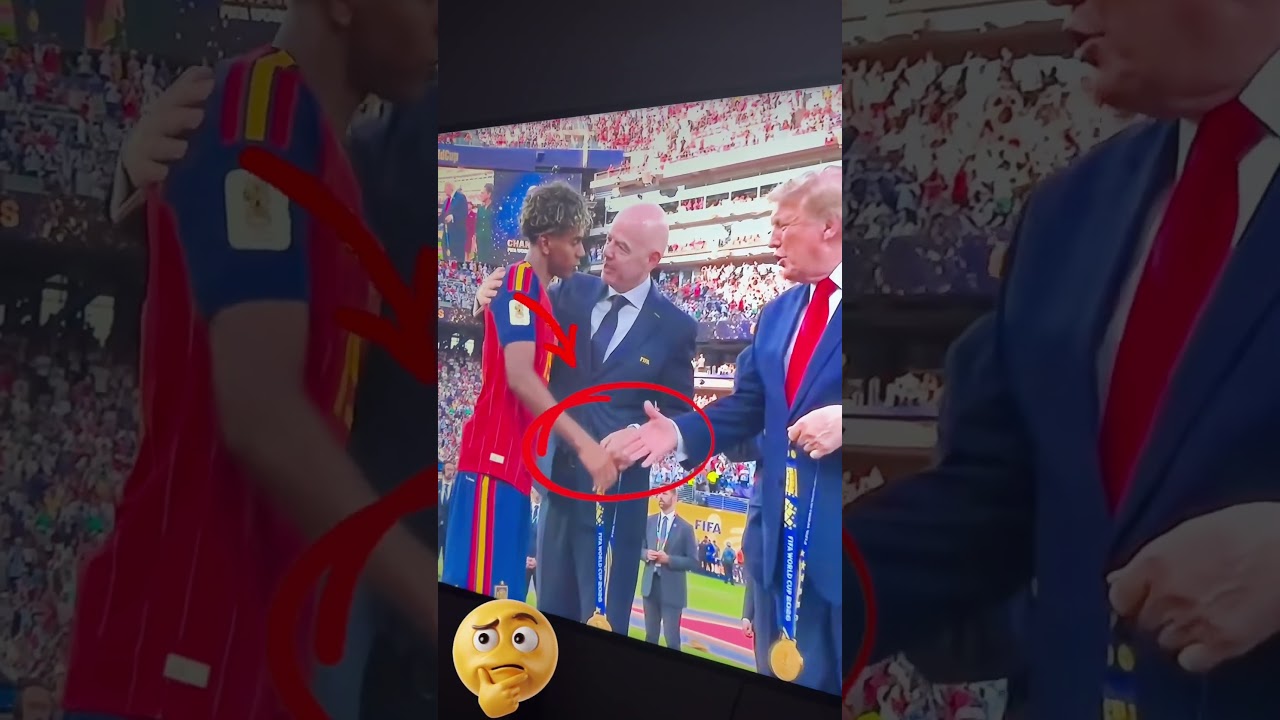 Lamine Yamal refuses to shake hands with Donald Trump 🤨😳