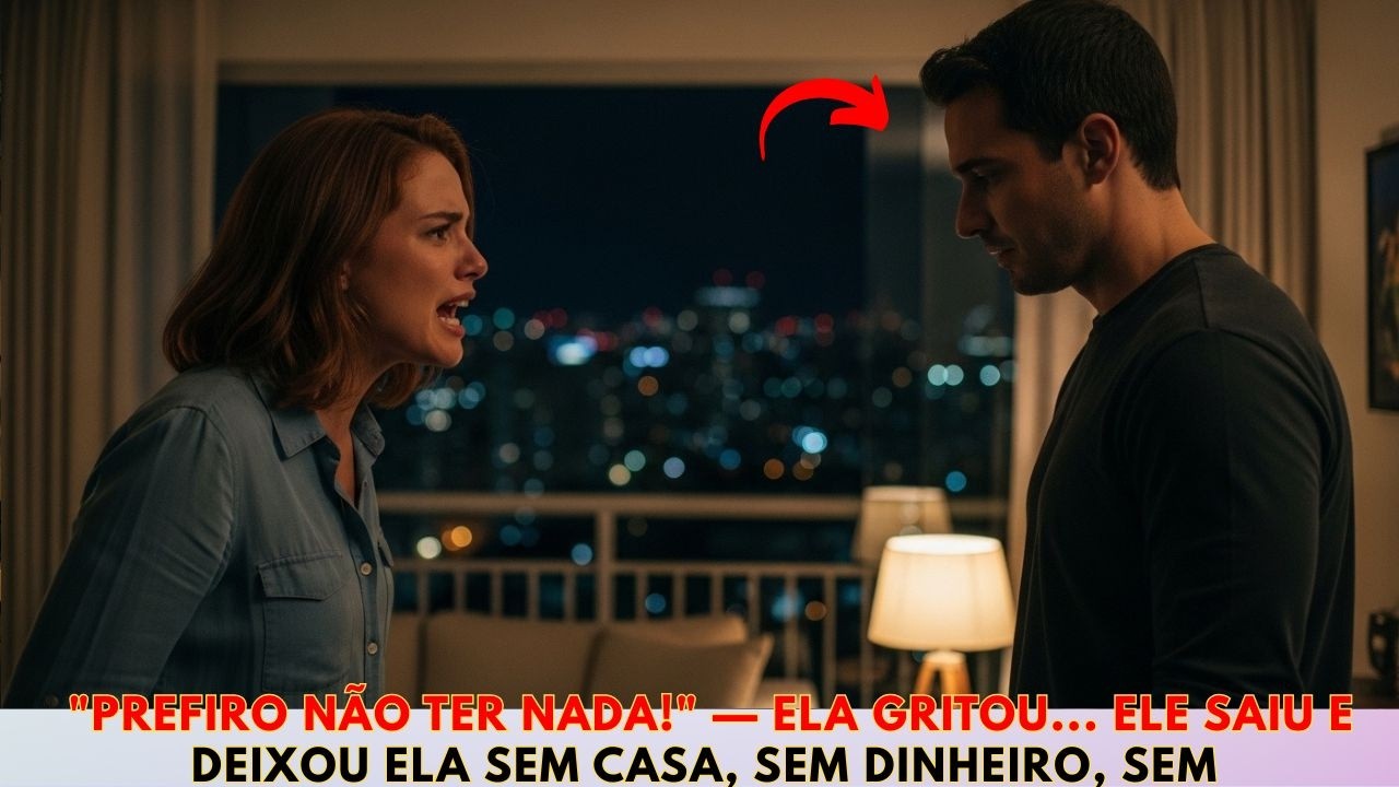 minha Esposa Gritou:Ela  Que Preferia Viver Na Rua. Ele Foi Embora e Levou TUDO: Casa, Carro, Contas