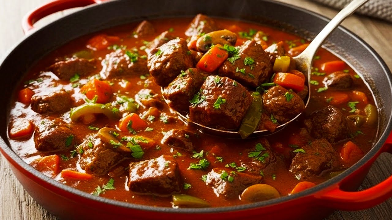 Самый вкусный рецепт говяжьего рагу всех времен! Нежный, сочный и готов за 90 минут!