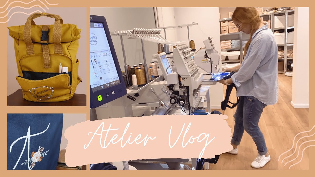 1.VLOG im neuen Atelier🤩 // SHOPNEWS = bestickte RUCKSÄCKE // Singen und Voiceover 😜//handmadebyanni
