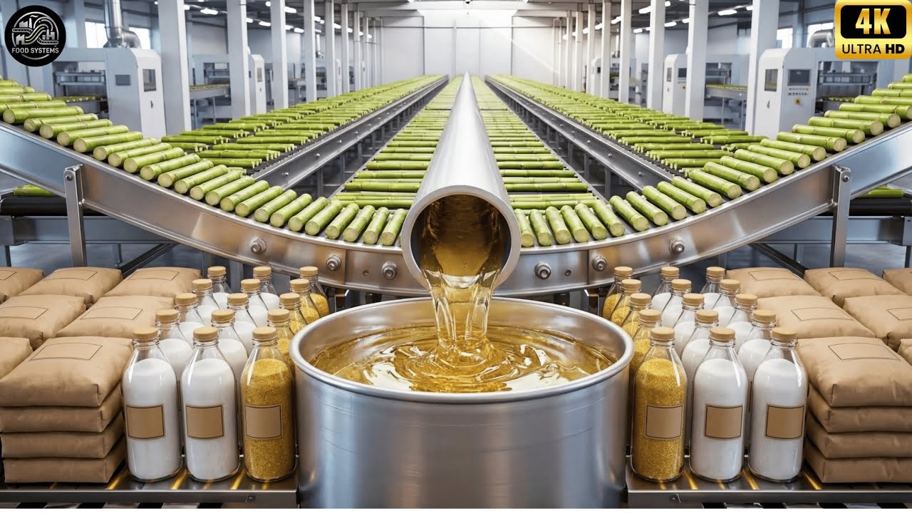 Inside the Modern Cane Sugar Factory: From Fresh Sugarcane to Pure Crystal Sugar (Full Process)