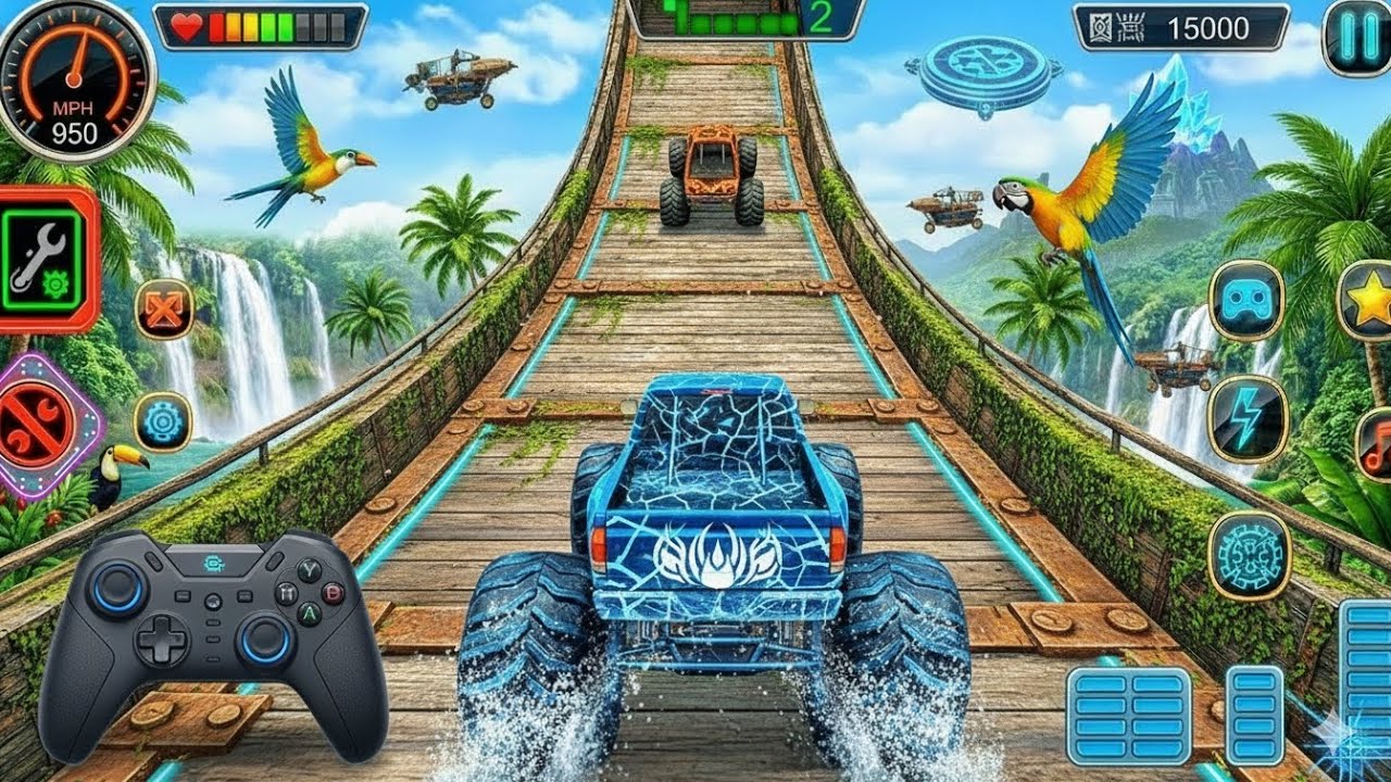 Monster Truck Mega Ramp Stunts 3D: Impossible Car Driving 🚧🏎️
