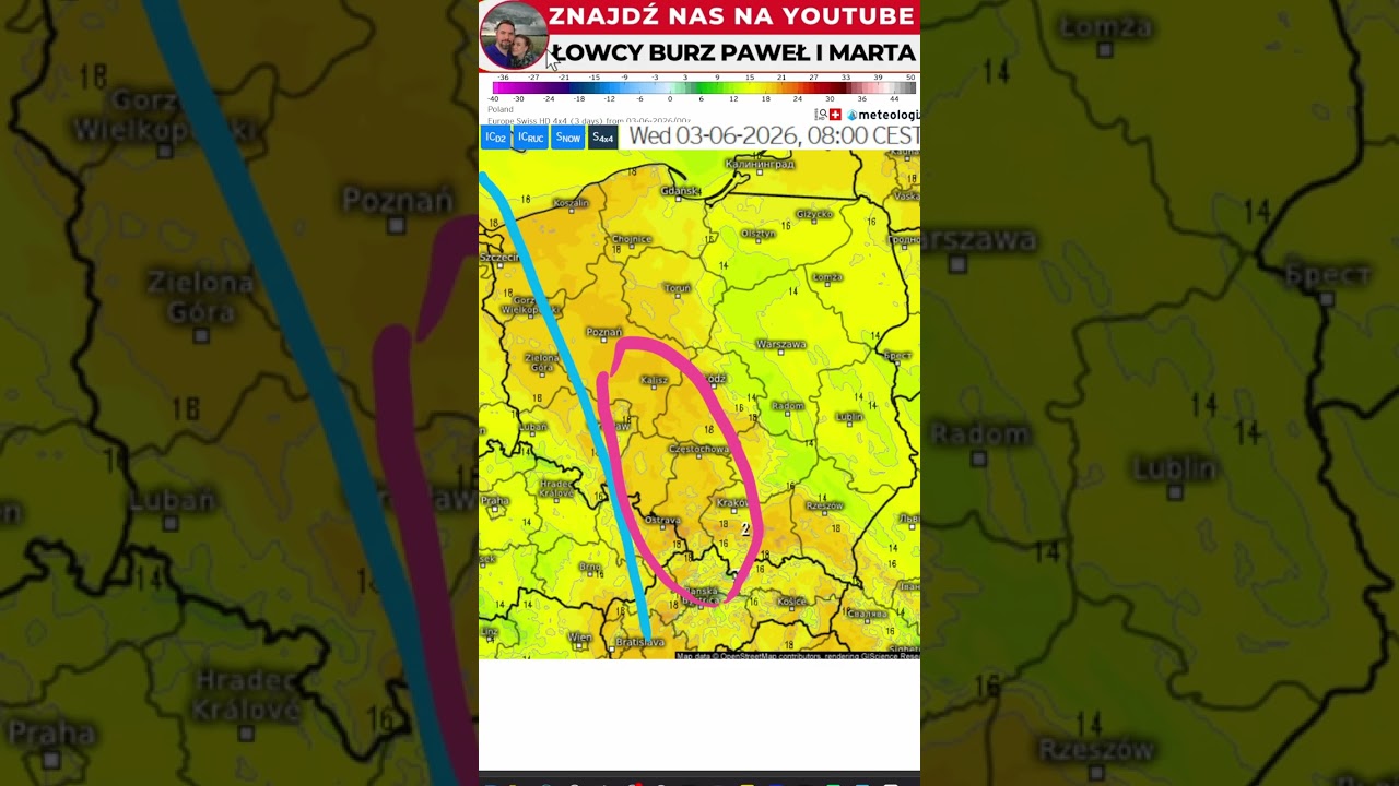 Weather for Wednesday and the night #weather #poland #short #forecast