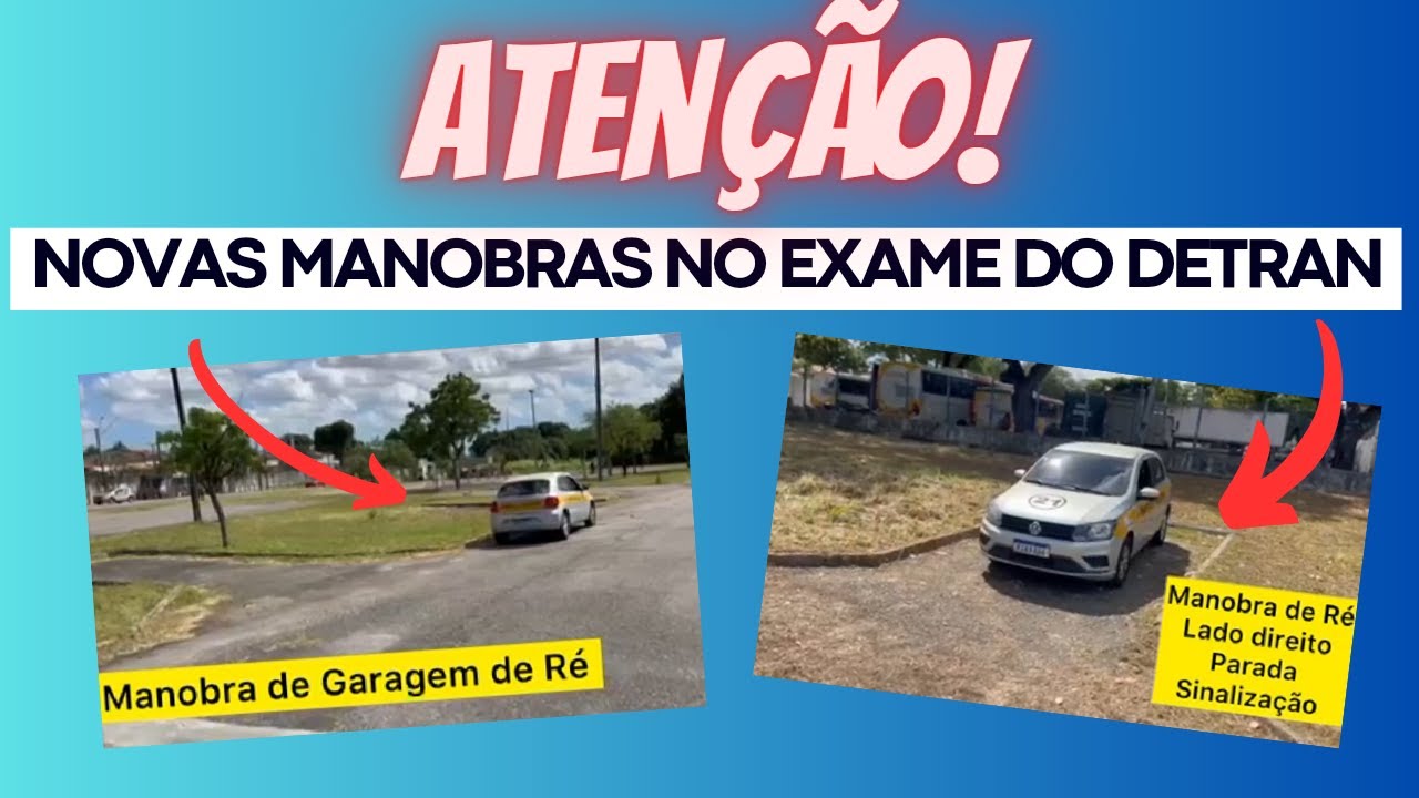 Garagem de ré, a NOVA MANOBRA no EXAME prático do DETRAN.