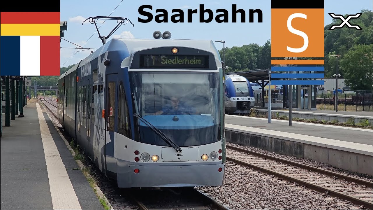 🇩🇪 🇫🇷 Saarbahn | Crossing the German French border by tram | Tram-train | Straßenbahn Saarbrücken