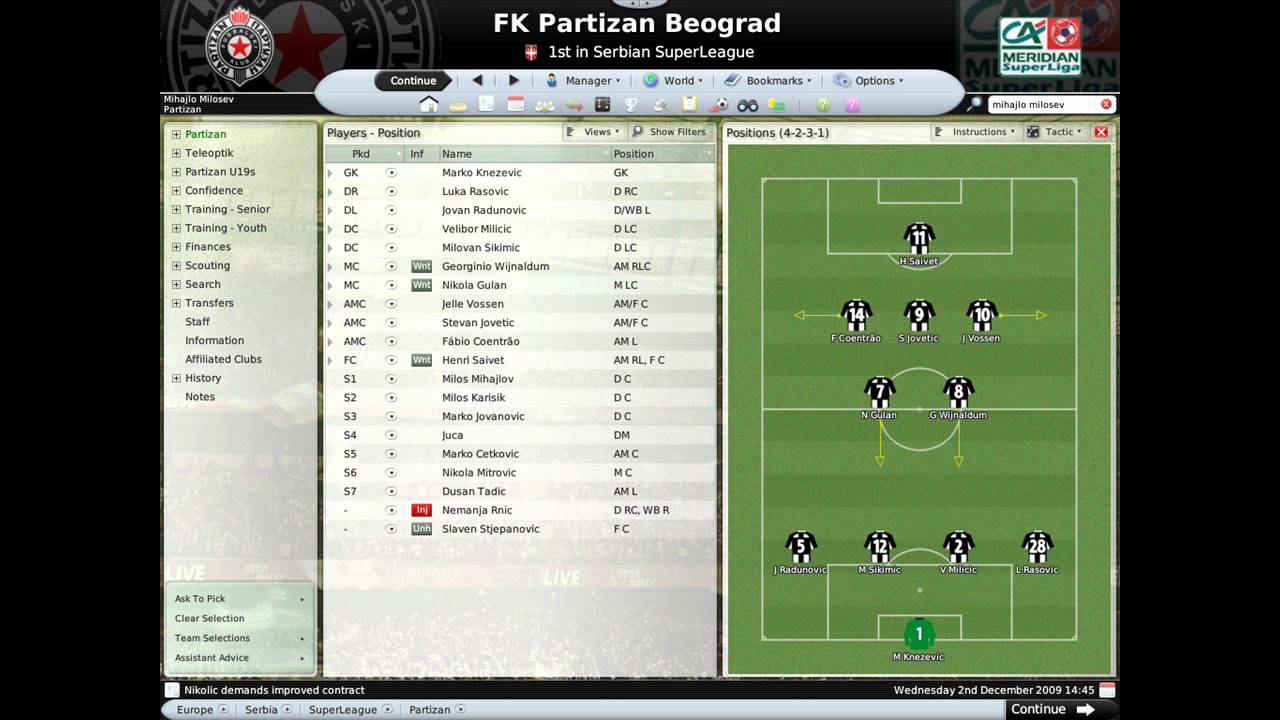 Football Manager 2008 - FK Partizan