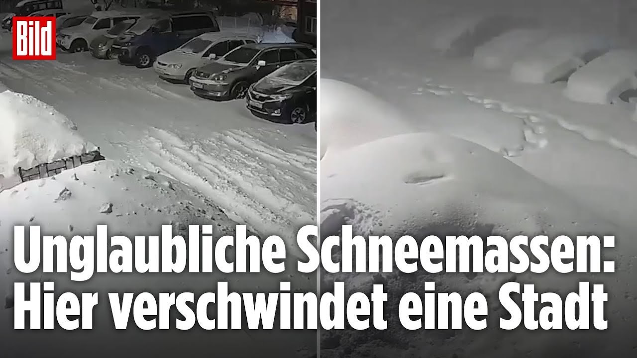 SCHNEE-EXTREM IN RUSSLAND: Kamtschatka versinkt im Schnee – Häuser verschwinden komplett