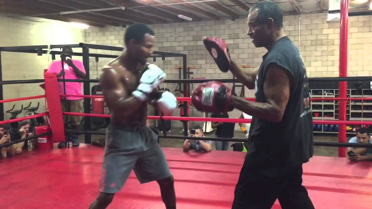 Sugar Shane Mosley pad work