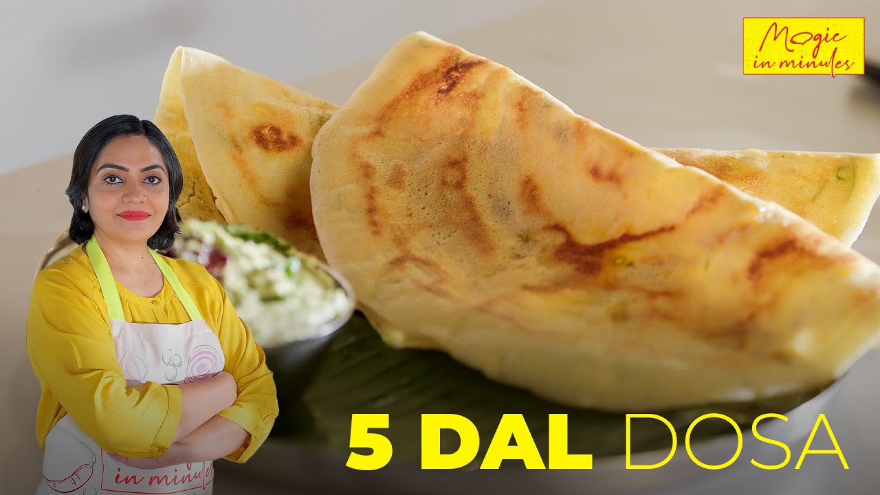 5 Dal Dosa | 5 दाल डोसा | Nutrient-Rich Dosa #crispydosa #dosarecipe