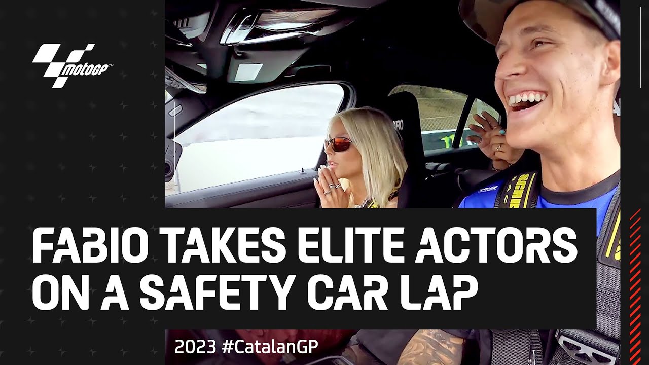 Valentina Zenere & Andre Lamoglia join Fabio for a lap on the safety car! 🚘 | 2023 #CatalanGP