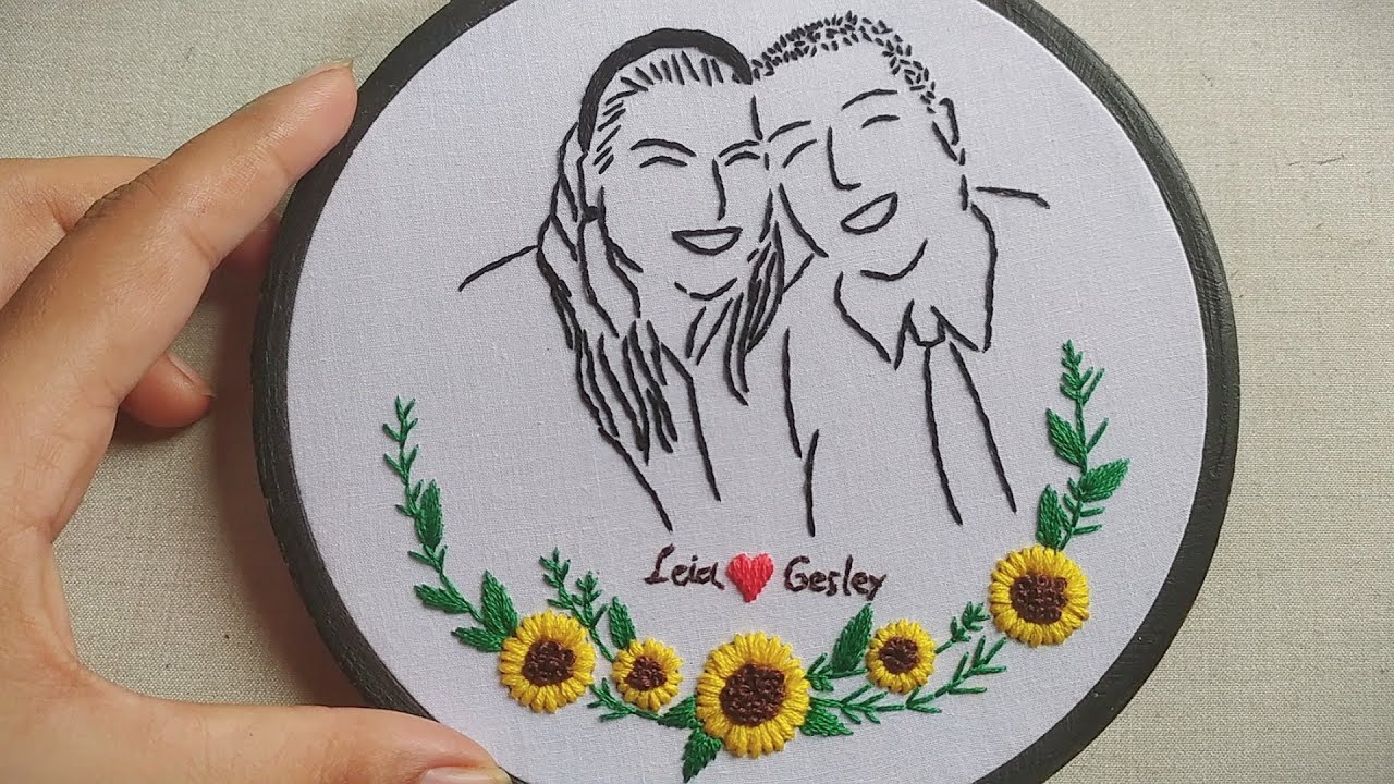 Couple love embroidery tutorial | Embroidery for Beginners - Let's Explore