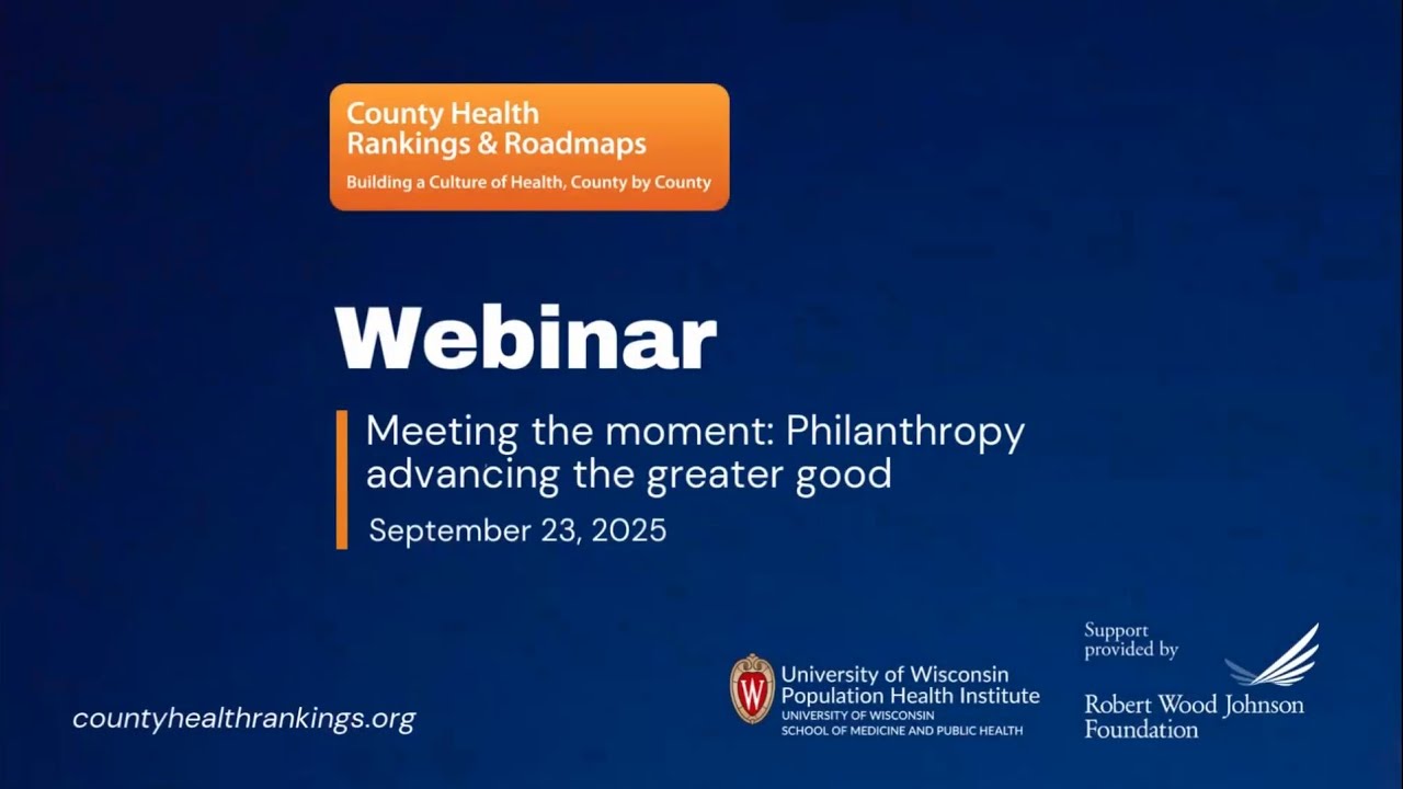 Webinar - Meeting the moment: Philanthropy advancing the greater good