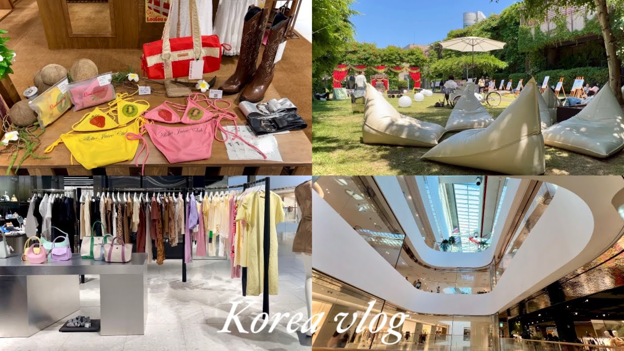 Korea vlog. 재밌는 더현대서울 쇼핑 & 팝업🎵 The Hyundai Seoul Shopping🎵 현대백화점 & COEX Starfield Library⭐️☀️🌿