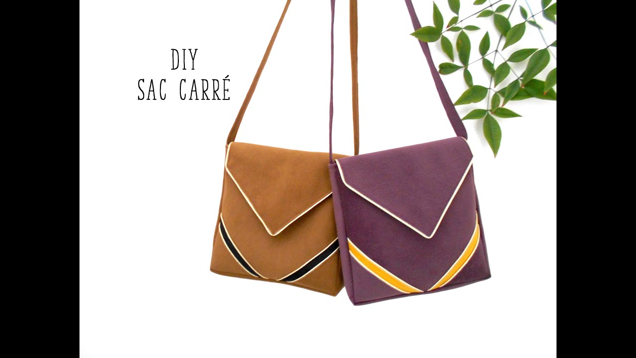 Coudre un sac carré, tuto sac bandoulière