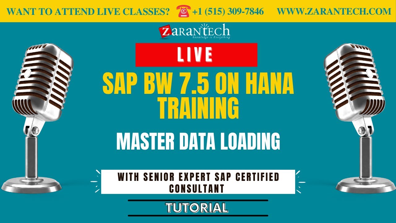 LIVE | Master Data Loading | SAP BW 7.5 on HANA Training | ZaranTech