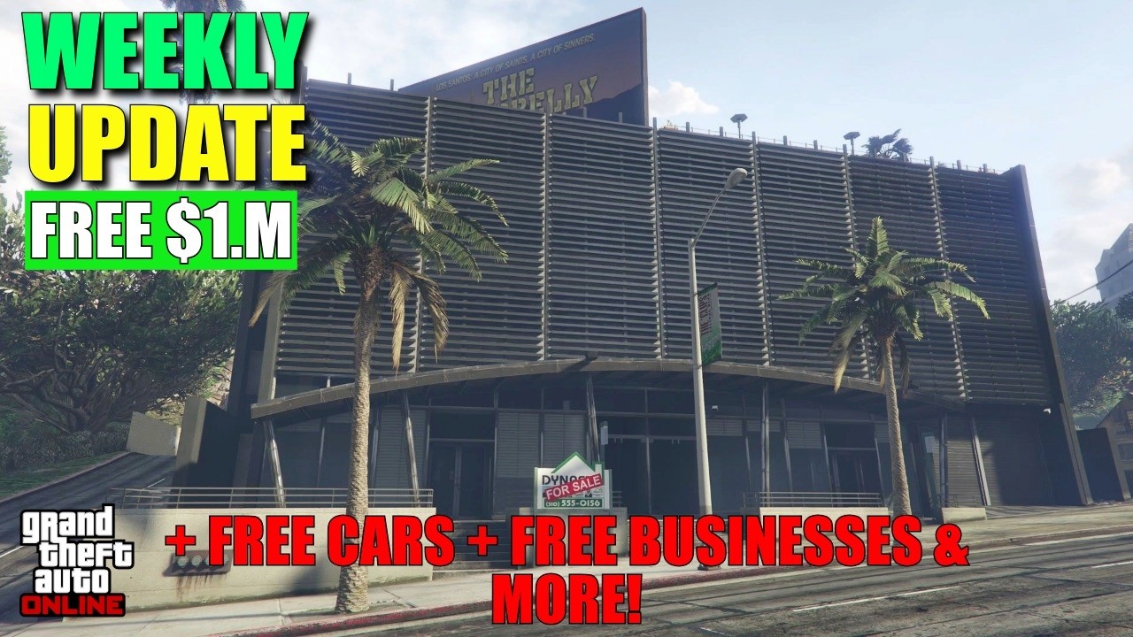GTA Online Weekly Update: FREE $1,000,000 & Free Cars!