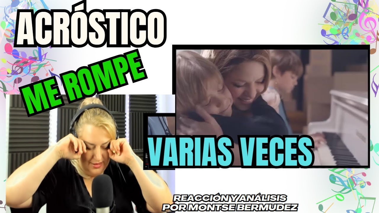 No puedo!! MUSICA, AMOR Y FAMILIA | Shakira - Acróstico | VOCAL COACH REACCION Y ANALISIS