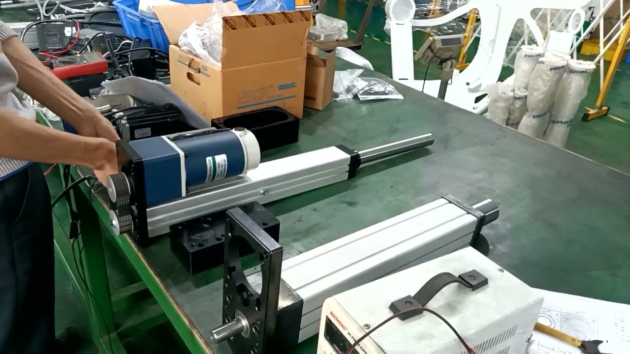 Parallel type electric linear actuator with Synchronous wheel and belt#linearactuator