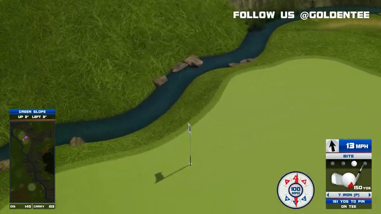 Golden Tee Great Shot on Hawkeye Hills!
