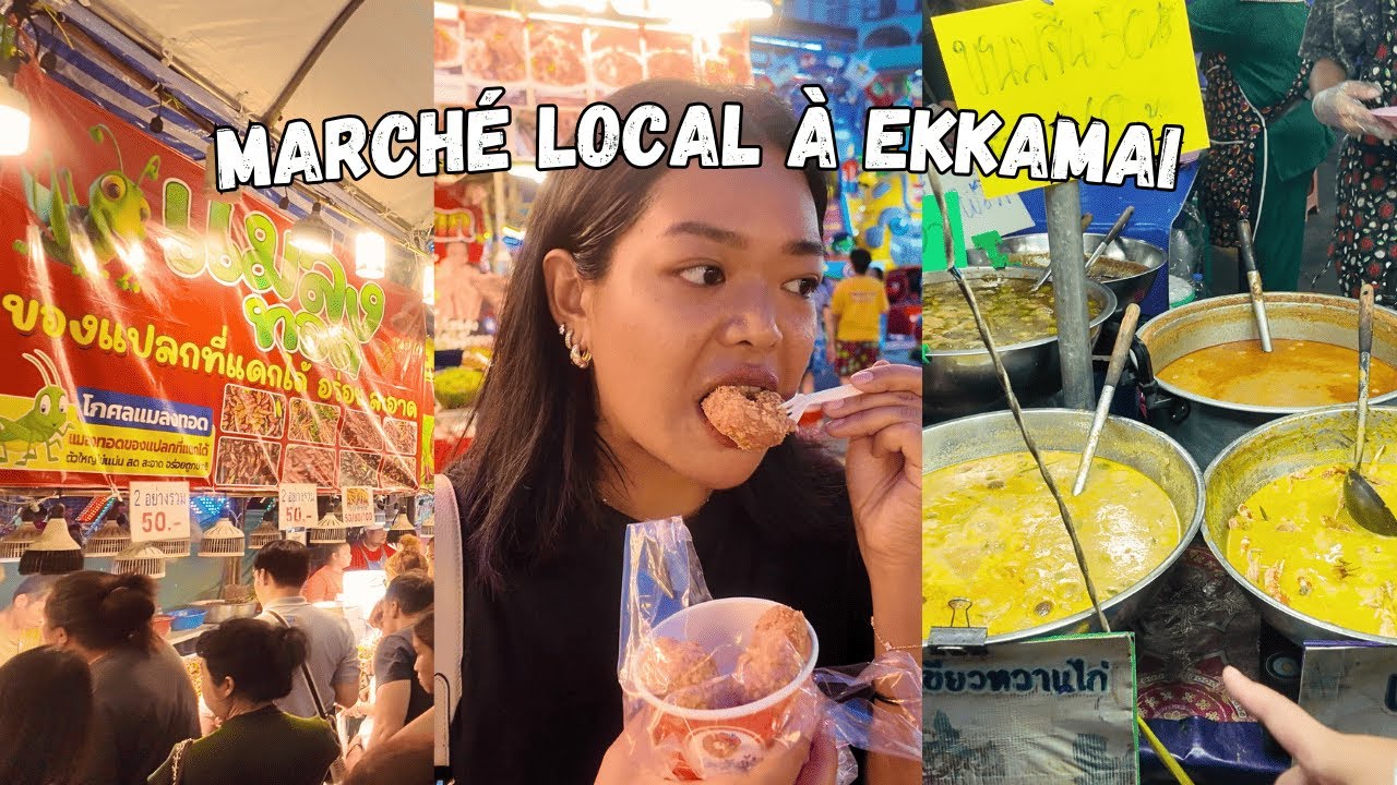 Marché local à Ekkamai, Bangkok, Thaïlande | Street food, activités, SONGKRAN 💦