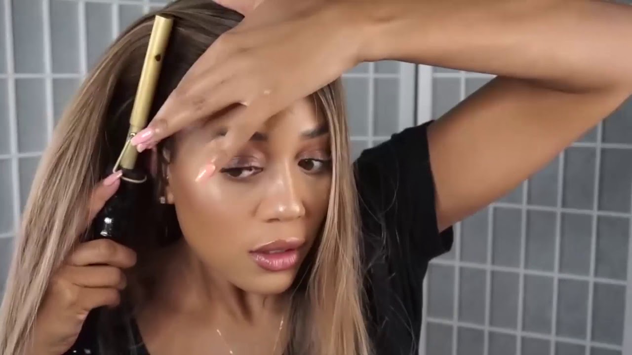 How to Style UniWigs Celebrity Human Hair Wig with a flat iron| Inspiration