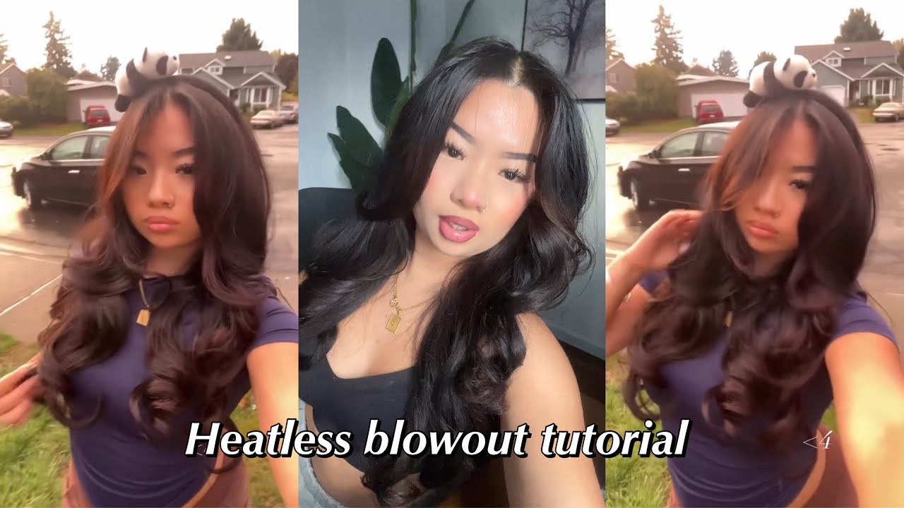 Heatless blowout tutorials 💕