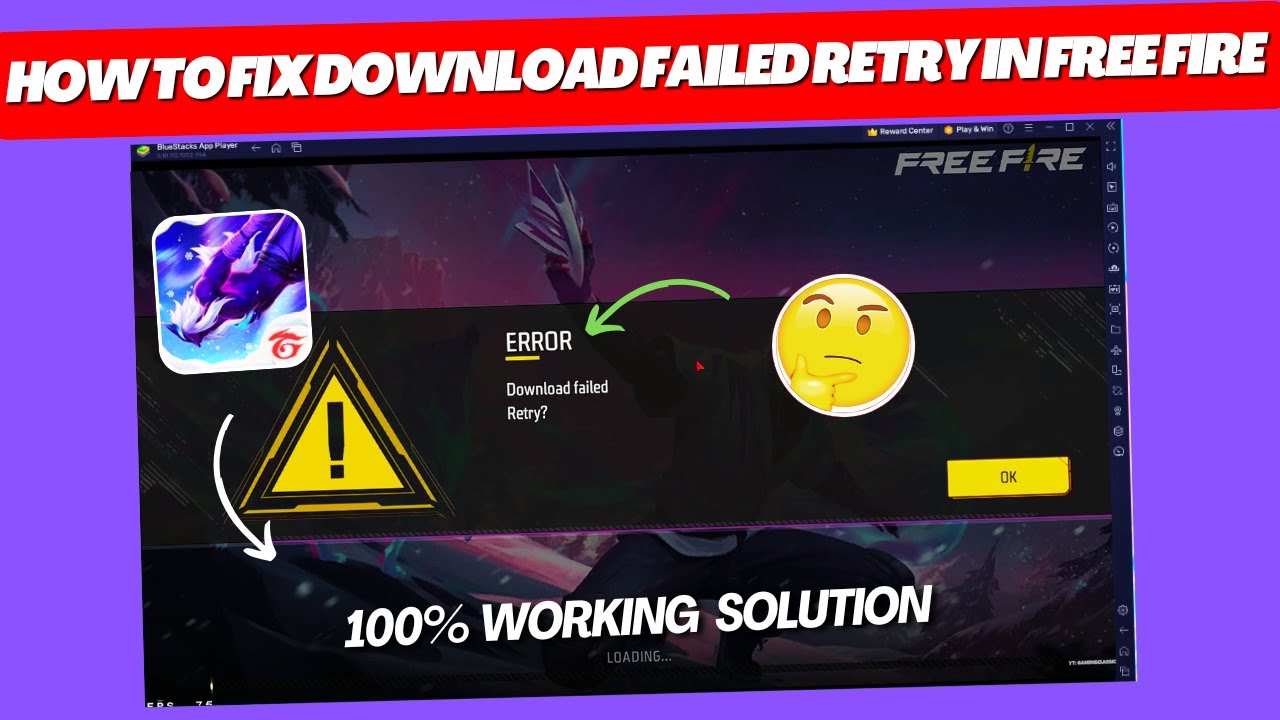 How To Fix Bluestacks Download Failed Retry - Download Failed Retry Free Fire Bluestacks 5.22