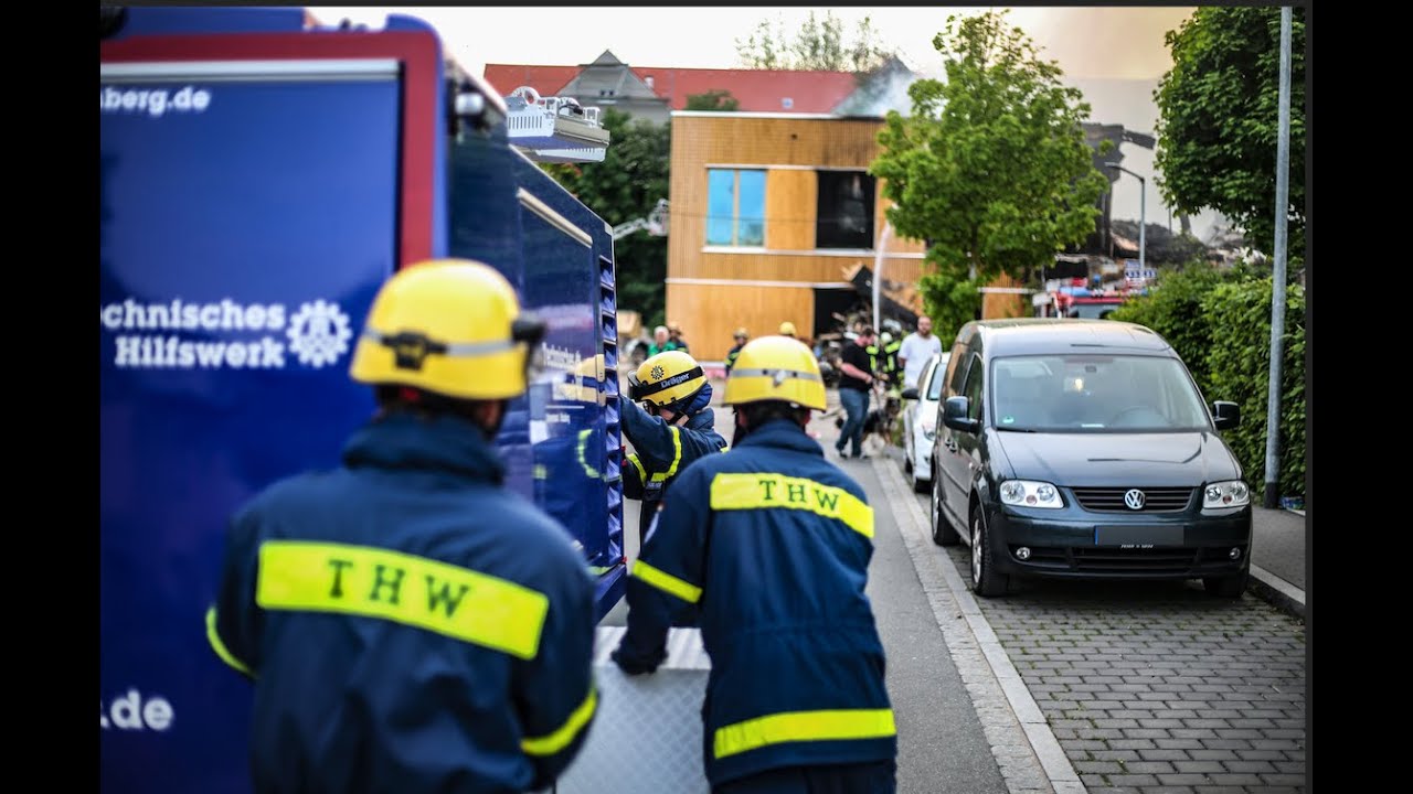 Einsatz THW Nürnberg - Brand einer Kindertagesstätte