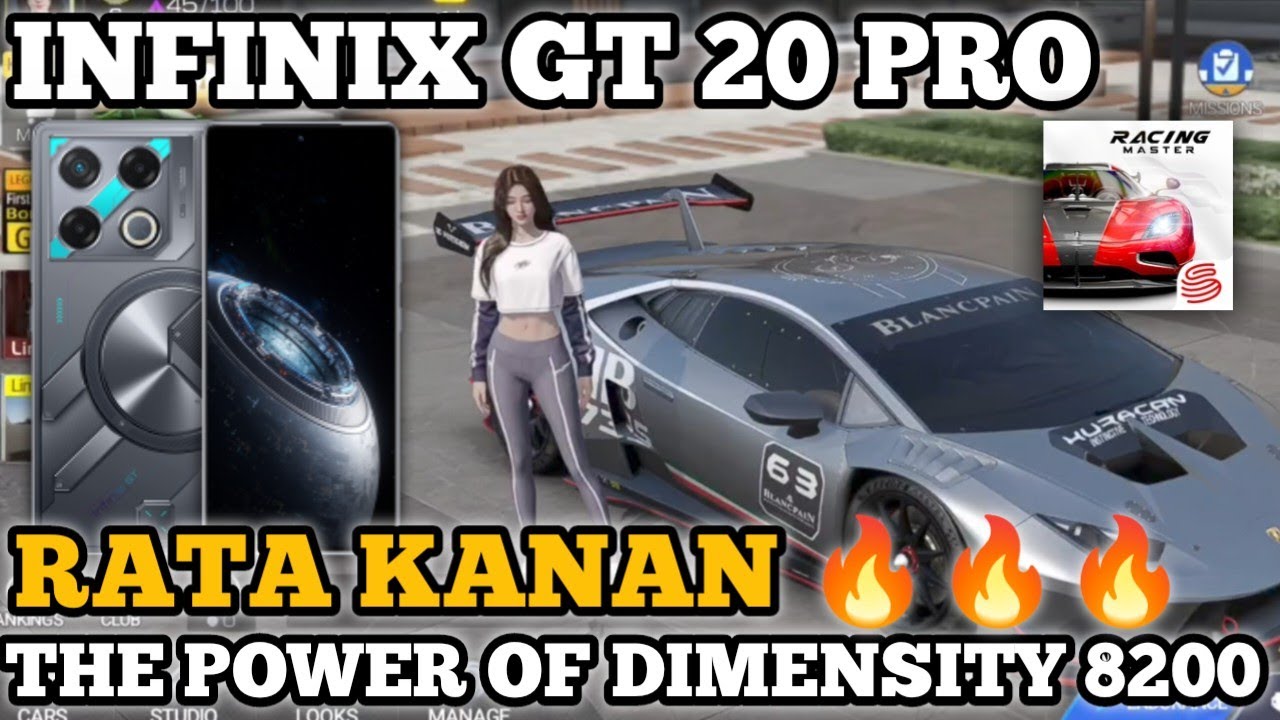 INFINIX GT 20 PRO 🔥 || RACING MASTER GAMEPLAY ON DIMENSITY 8200 ULTIMATE 🔥🔥🔥